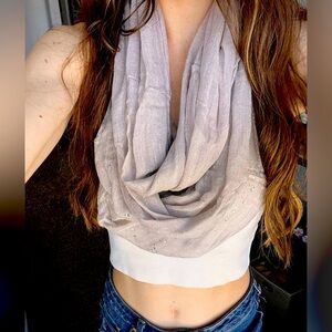 Maurice’s infinity scarf with rhinestones